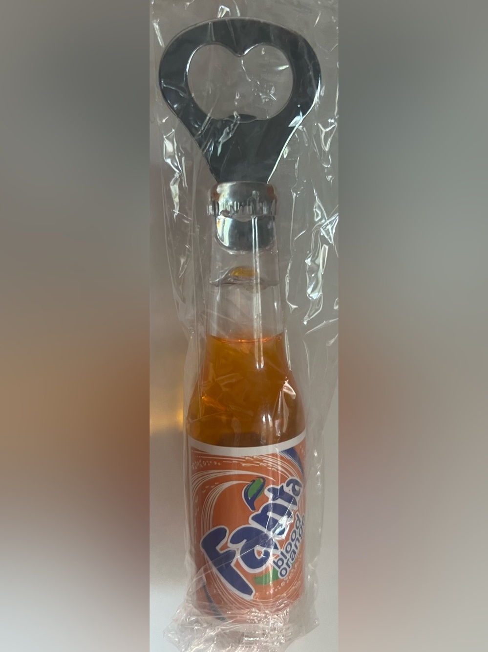 Glass Bottle Ooener w/Faux Liquid & Magnet on Back